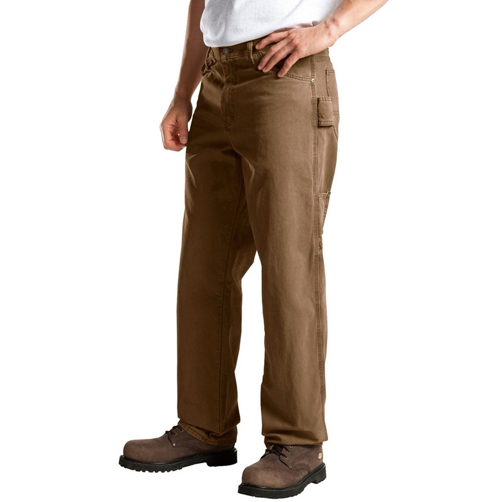 Dickies Relaxed Fit Canvas Carpenter Work Pants in River Moss Men’s 44x32